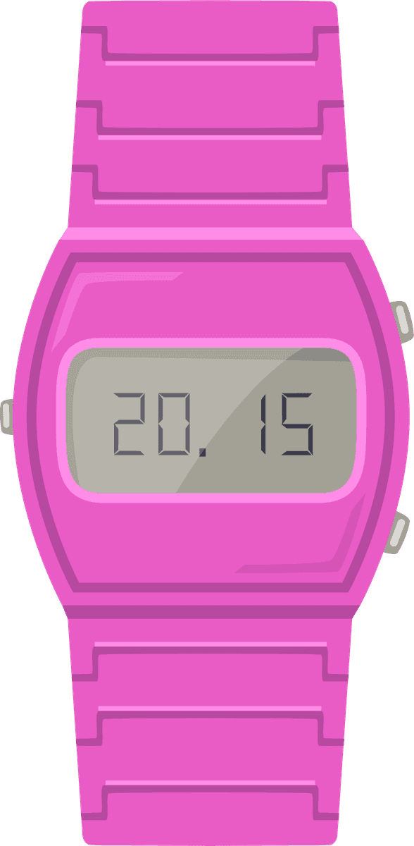 cartoon wristwatch icon kit for kids with vibrant colors and playful design features