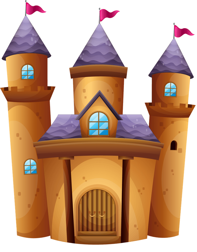 castle set medieval character for games and storytelling with vibrant colors and details