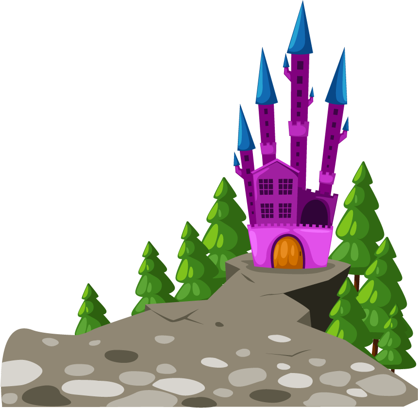 castle cute cartoon fairy tale with vibrant colors and whimsical architecture for kids