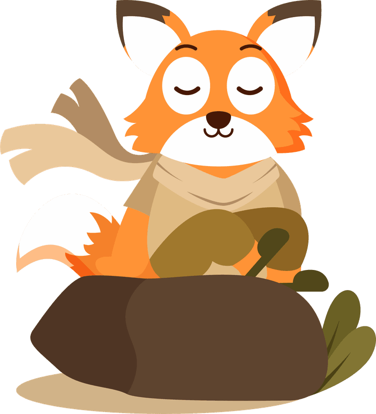 cat fox animal with various activity for graphic vector