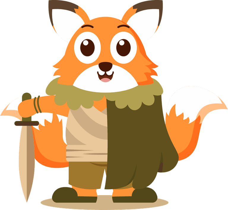 cat fox animal with various activity for graphic vector