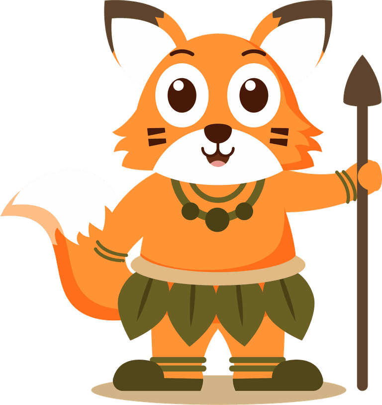 cat fox animal with various activity for graphic vector