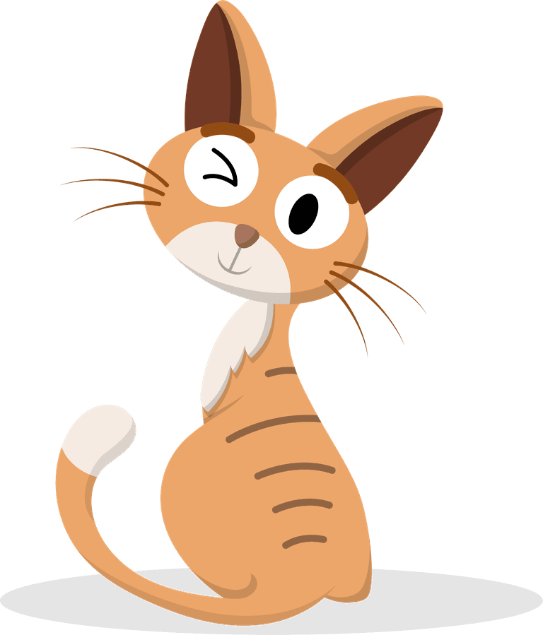 cat animal with various activity for graphic vector