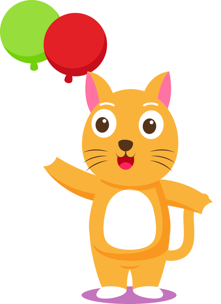 cat animal with various activity for graphic vector