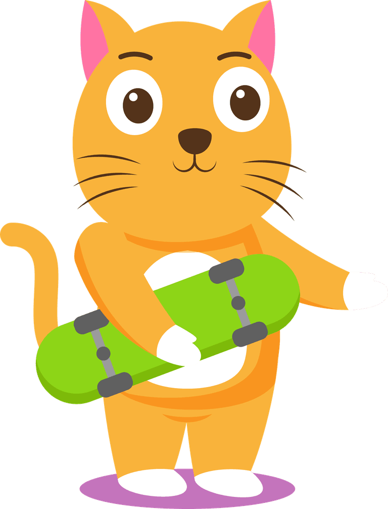 cat animal with various activity for graphic vector