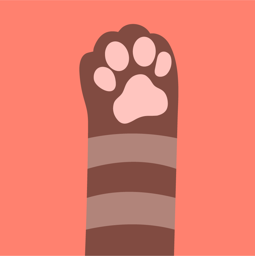 cute cats paws flat style illustration perfect for pet lovers and animal enthusiasts