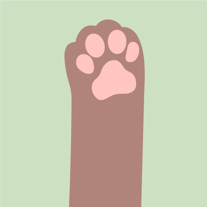 charming cats paws flat style illustration perfect for playful pet-themed projects