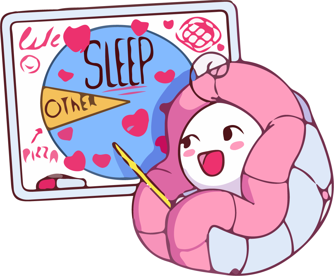 character cute roll blanket funny vector