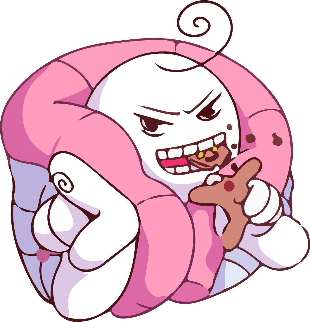 character cute roll blanket funny vector