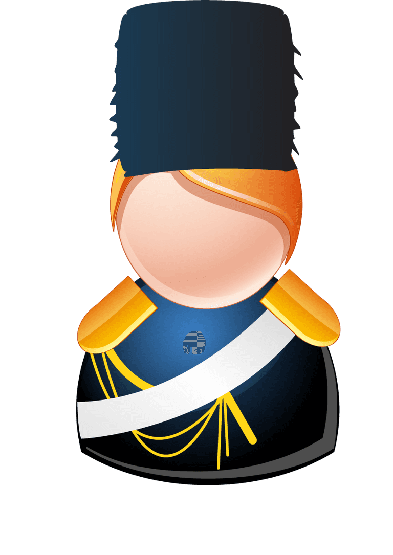 character icon people icons vector featuring a soldier in uniform with a classic hat