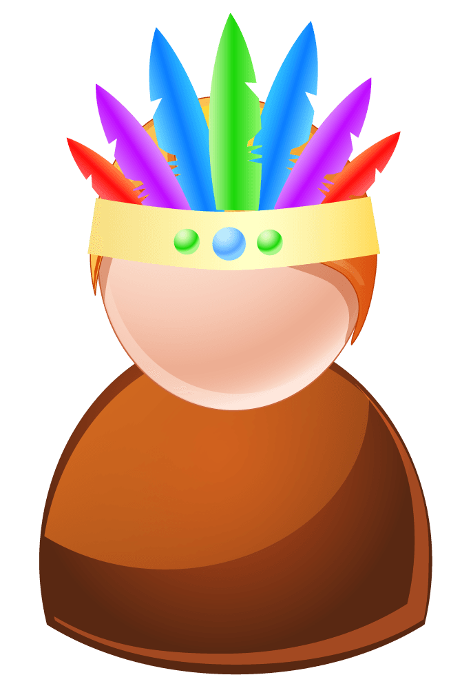 character icon people icons vector with colorful feathered headdress for creative projects