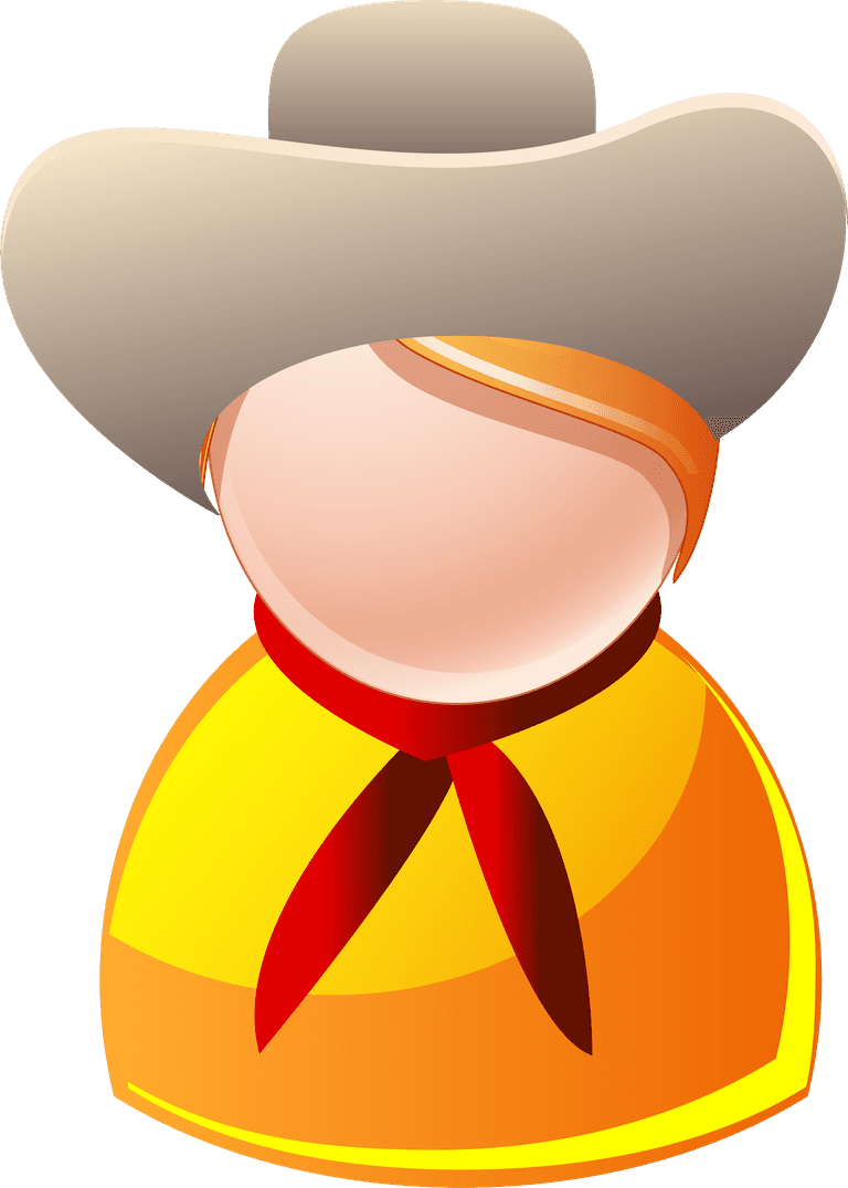 character icon people icons vector depicting a cowgirl with hat and bandana for playful branding