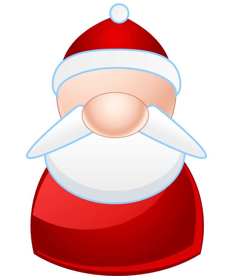 character icon people icons vector of a festive santa claus for holiday decorations and events