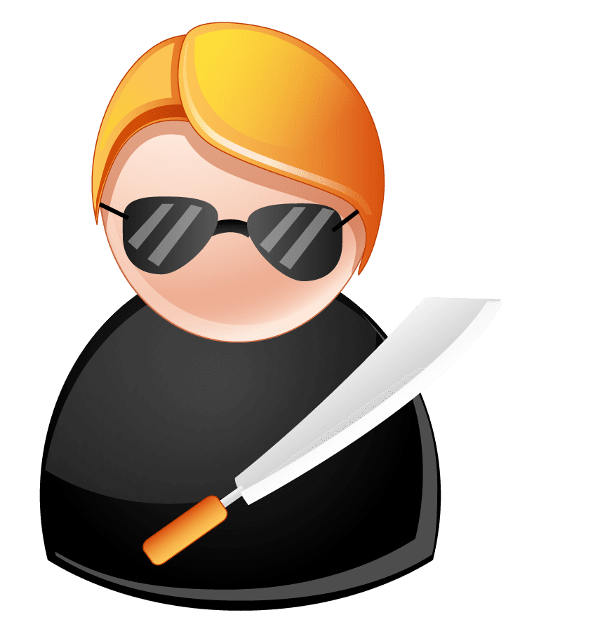 character icon people icons vector with a stylish figure wearing sunglasses and holding a sword