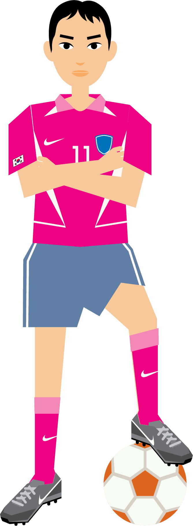 character icon people icons vector of a young football player in vibrant outfit