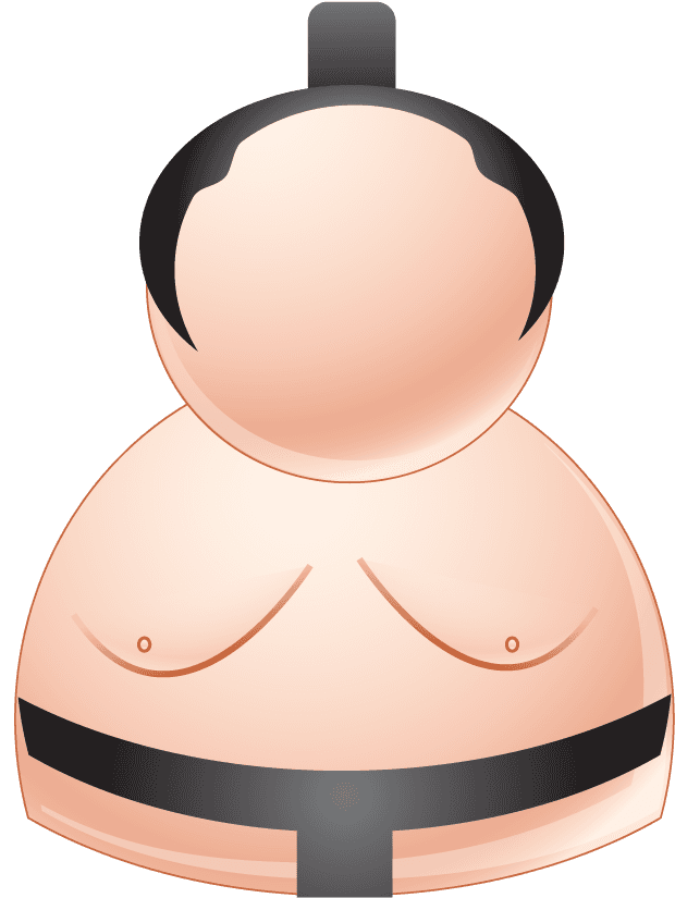 sumo wrestler character icon people icons vector for playful cultural representation