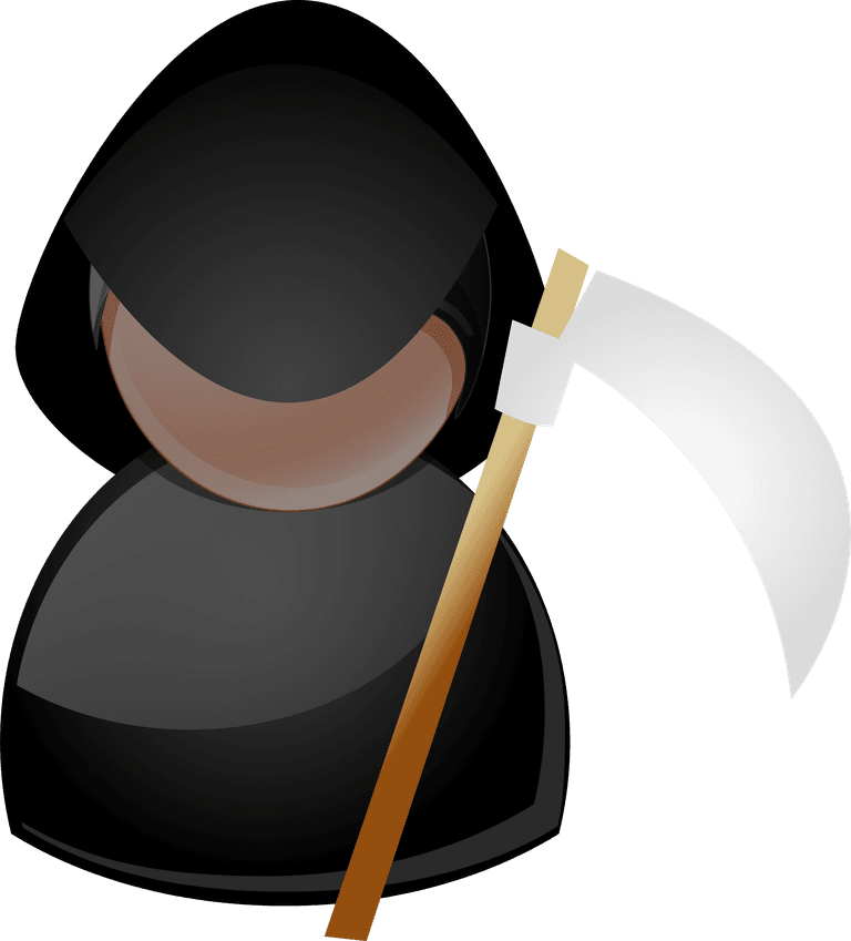 grim reaper character icon people icons vector for spooky themes and Halloween decorations