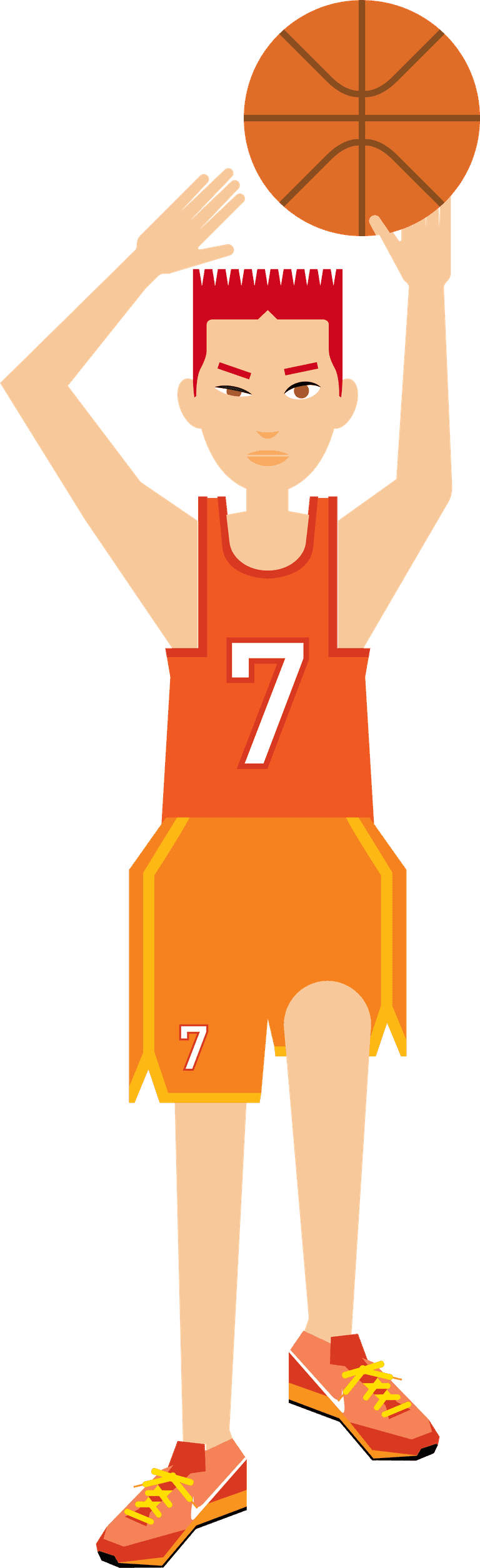 basketball character icon people icons vector showing an athlete preparing to shoot