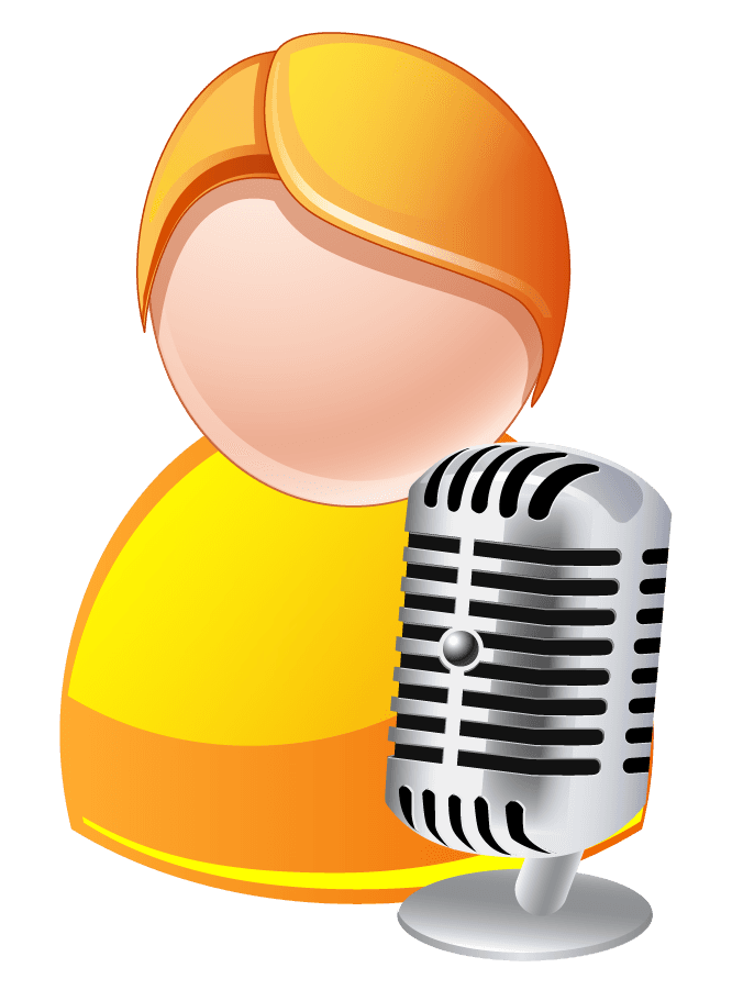 character icon people icons vector for singing and podcasting with microphone feature