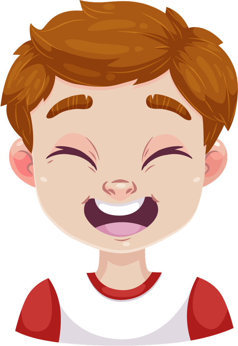 young boy face showing emotion with joyful expression for playful illustrations