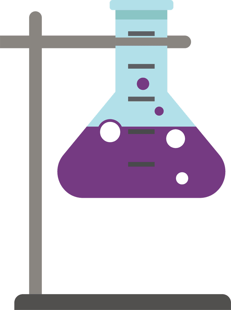 chemical reaction vessel chemistry icon set