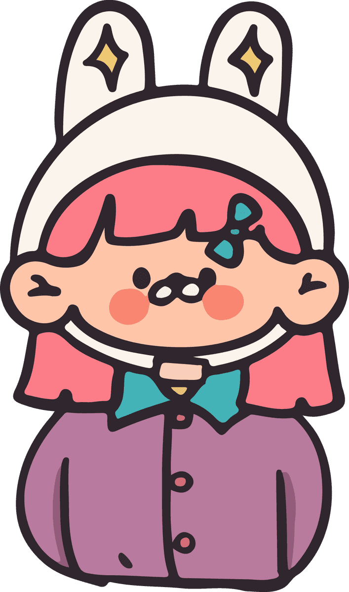 chibi cute colorful character cover for playful and vibrant designs