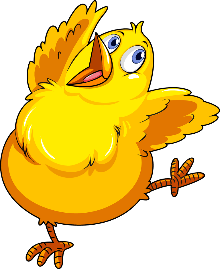 chick chicken fresh eggs illustration cheerful cartoon character for kids' products