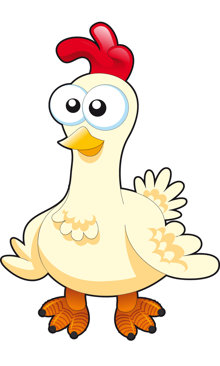 adorable chicken cute cartoon animals with cheerful expressions for kids' materials