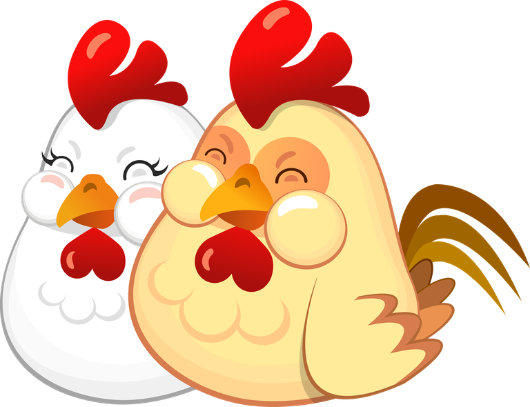 chicken cute naive cock vector