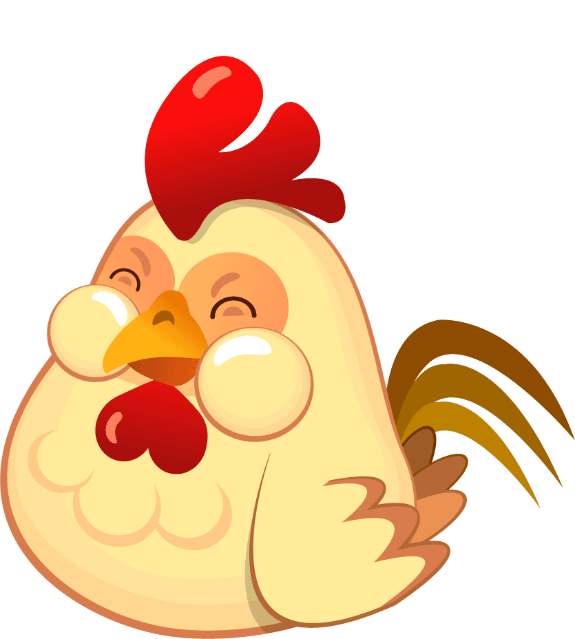 chicken cute naive cock vector
