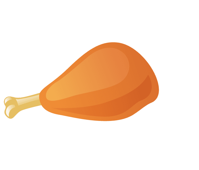 chicken thighs food icon for modern cooking apps and culinary websites