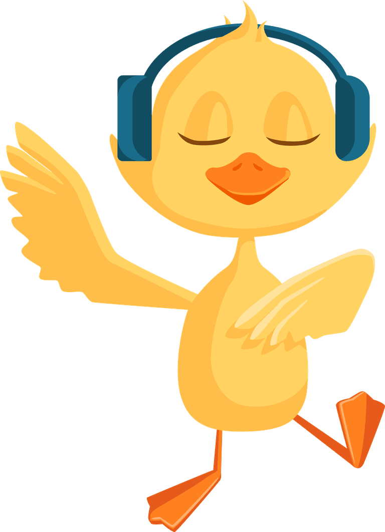 chicks cartoon duckling set perfect for playful designs with happy ducklings enjoying music