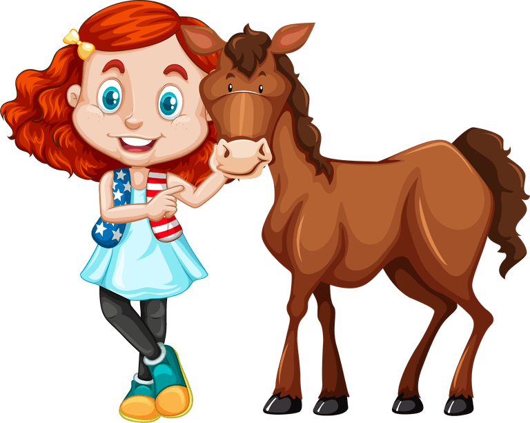 children and animals boys and girls with farm animals illustration