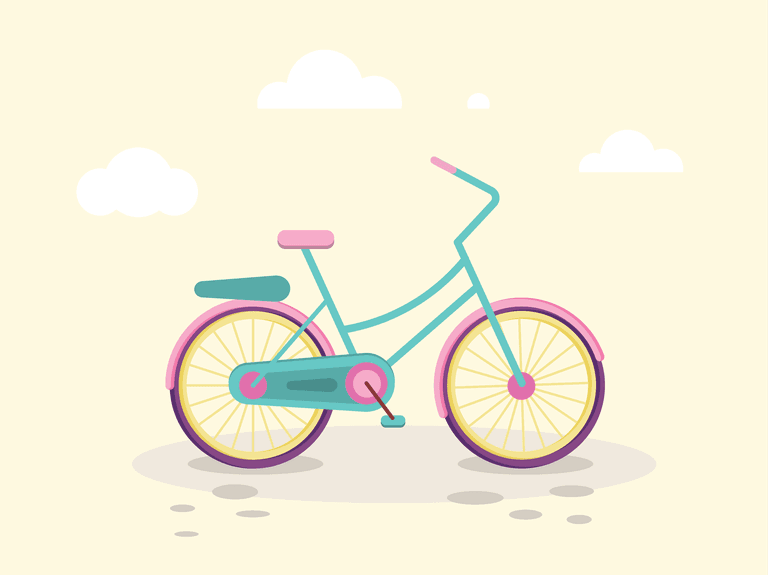 simple colorful bicycle for kids 