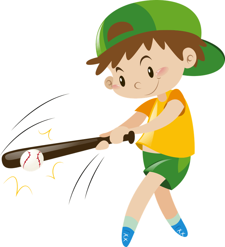 children playing different sports and game illustration