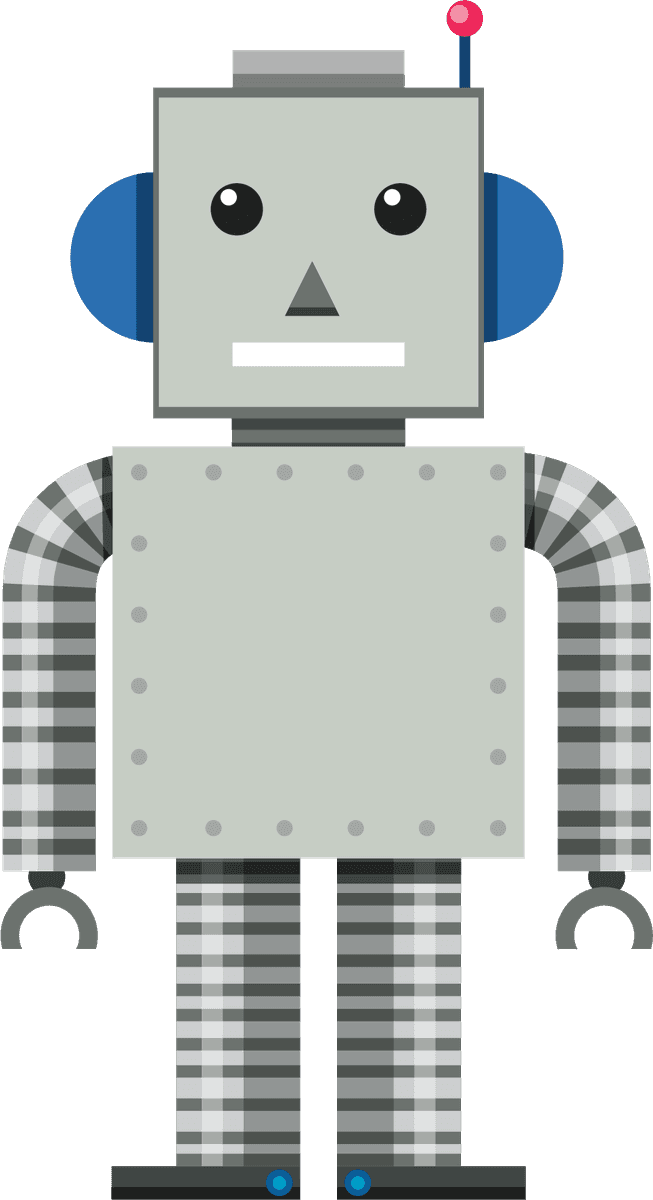 simple children toys design featuring a friendly robot with playful colors and patterns