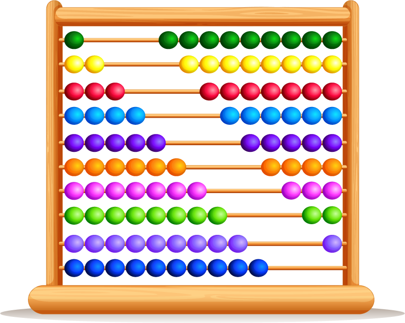 simple children toys design featuring a colorful abacus for playful learning and fun