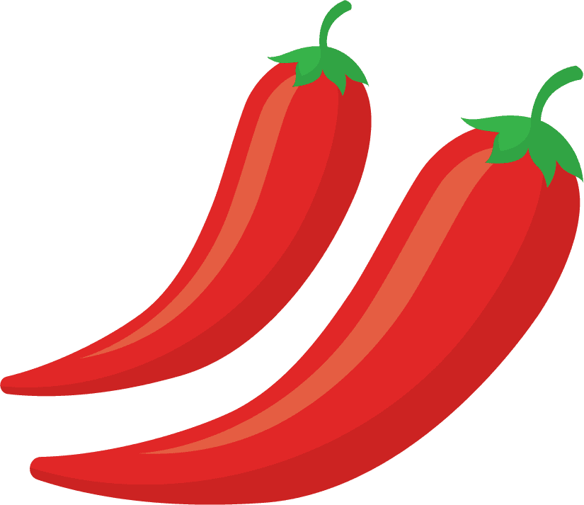 chilli vegetable icons collection for dynamic food illustrations and culinary projects