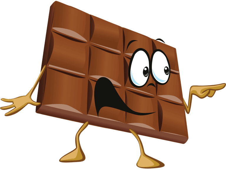 chocolate bar funny cartoon chocolate vector