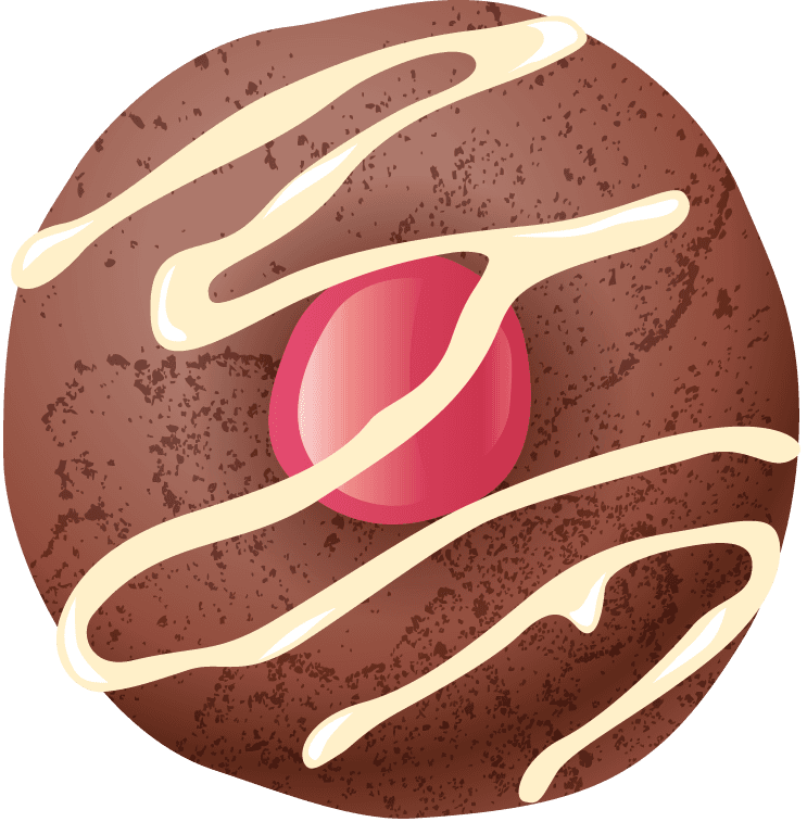 chocolate covered donuts chocolate sweet and candies illustration