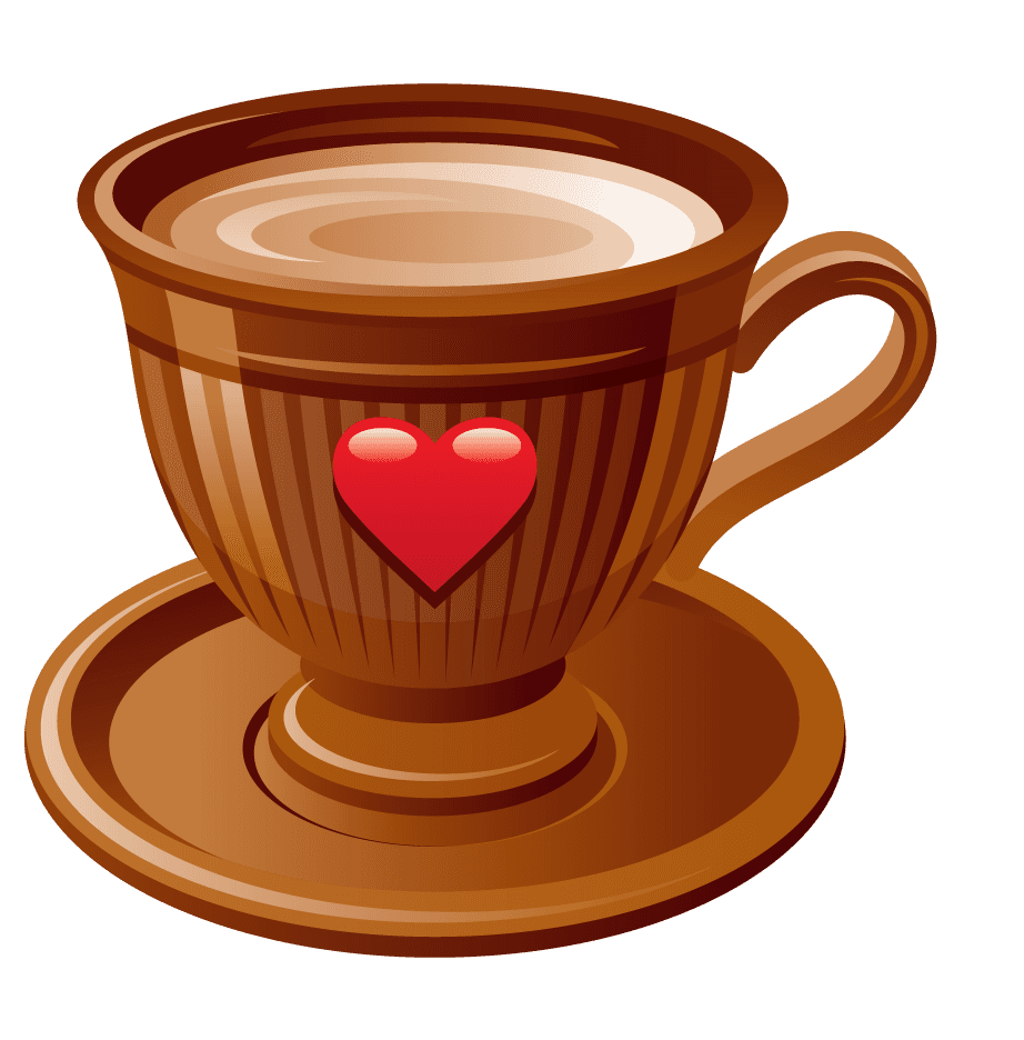 chocolate love theme icon vector for romantic coffee lovers and sweet moments