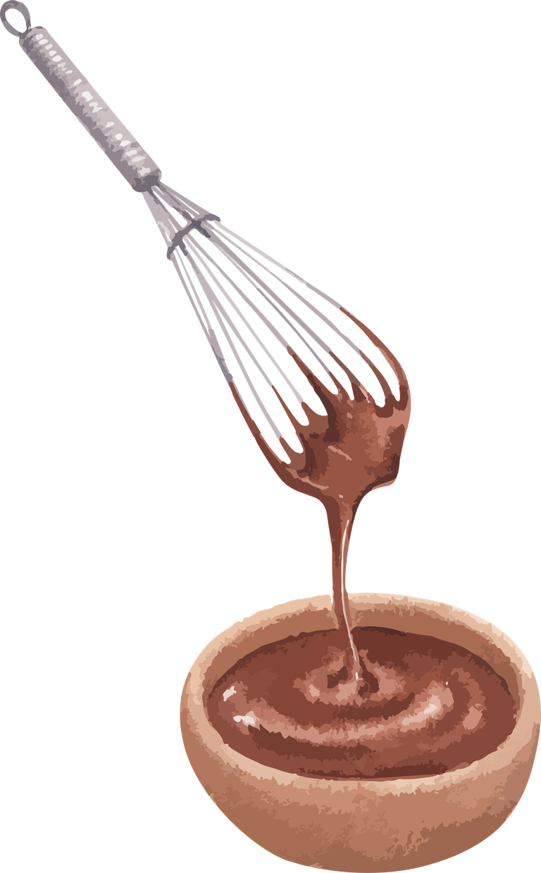 premium chocolate poster vector showcasing rich chocolate sauce and whisk for dessert lovers