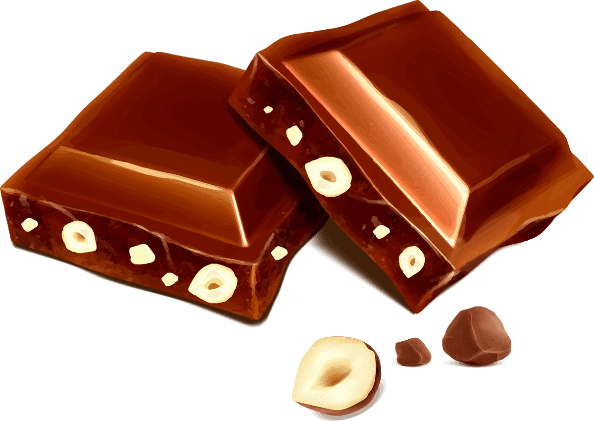 realistic chocolate vector of delicious hazelnut treats for dessert lovers