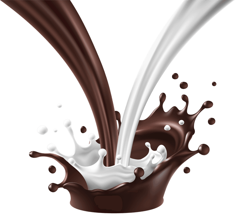 chocolate with milk chocolate dirpping material