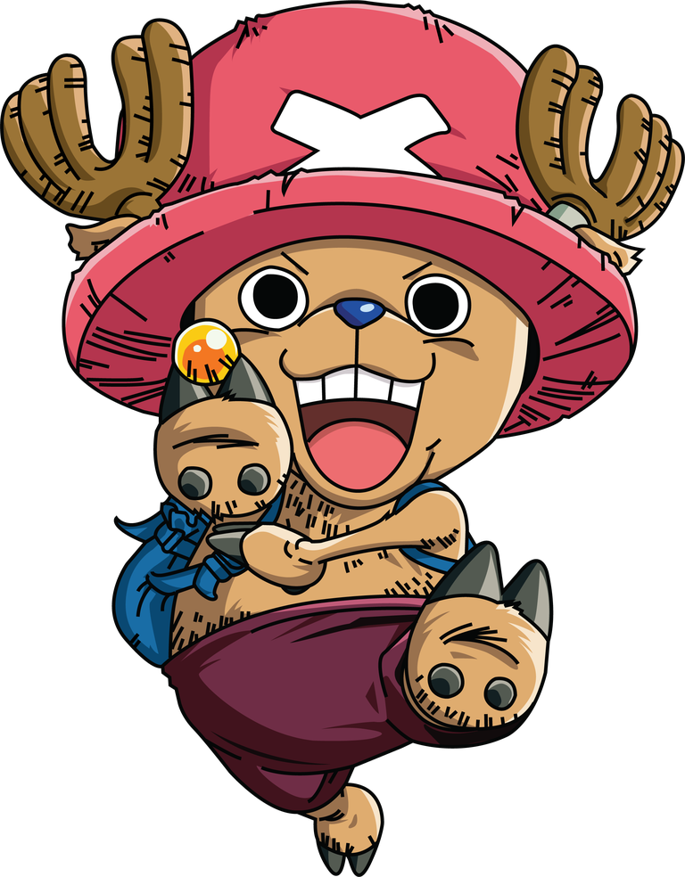 chopper one piece straw hat pirates vector