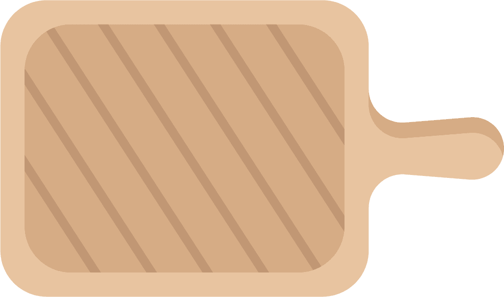 chopping board cooking ingredients tools vector