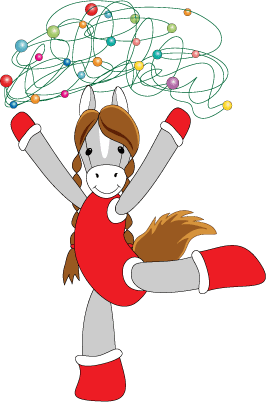 christmas horse funny horses vector