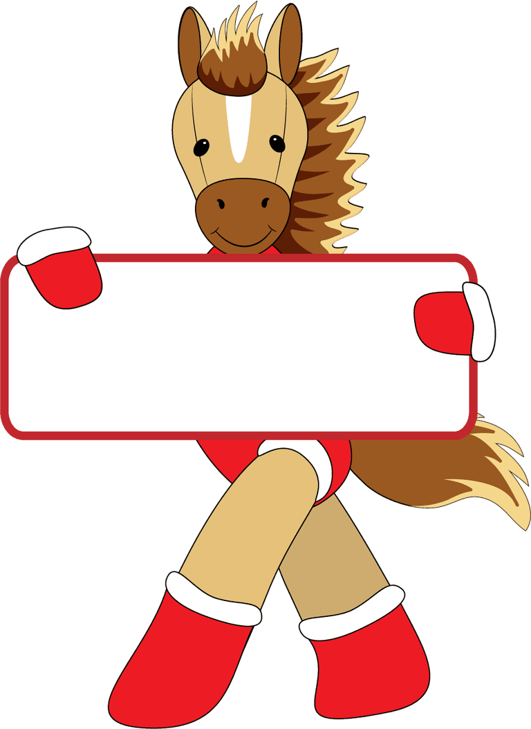 christmas horse funny horses vector