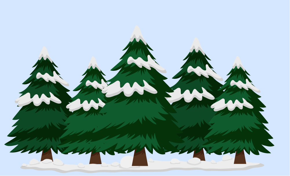 christmas theme with christmas tree winter