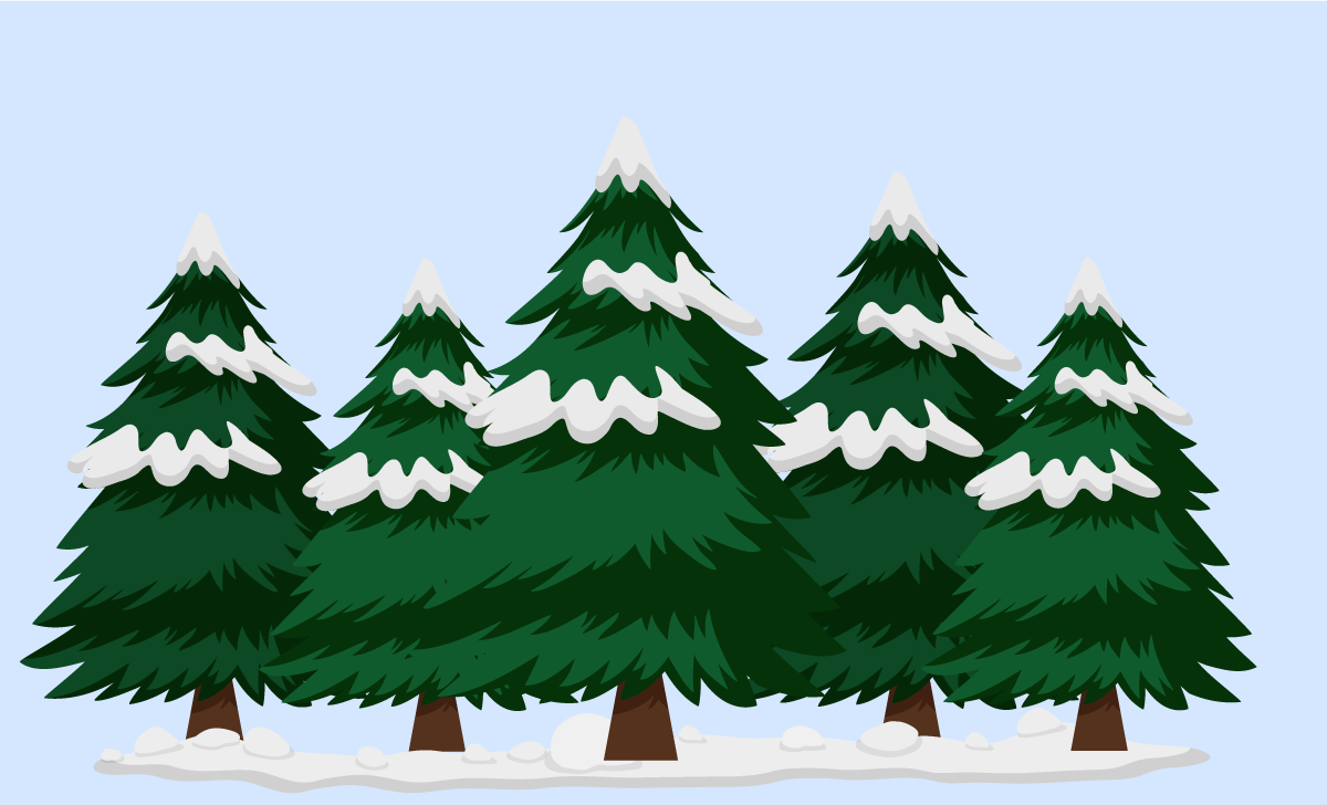 christmas theme with christmas tree winter